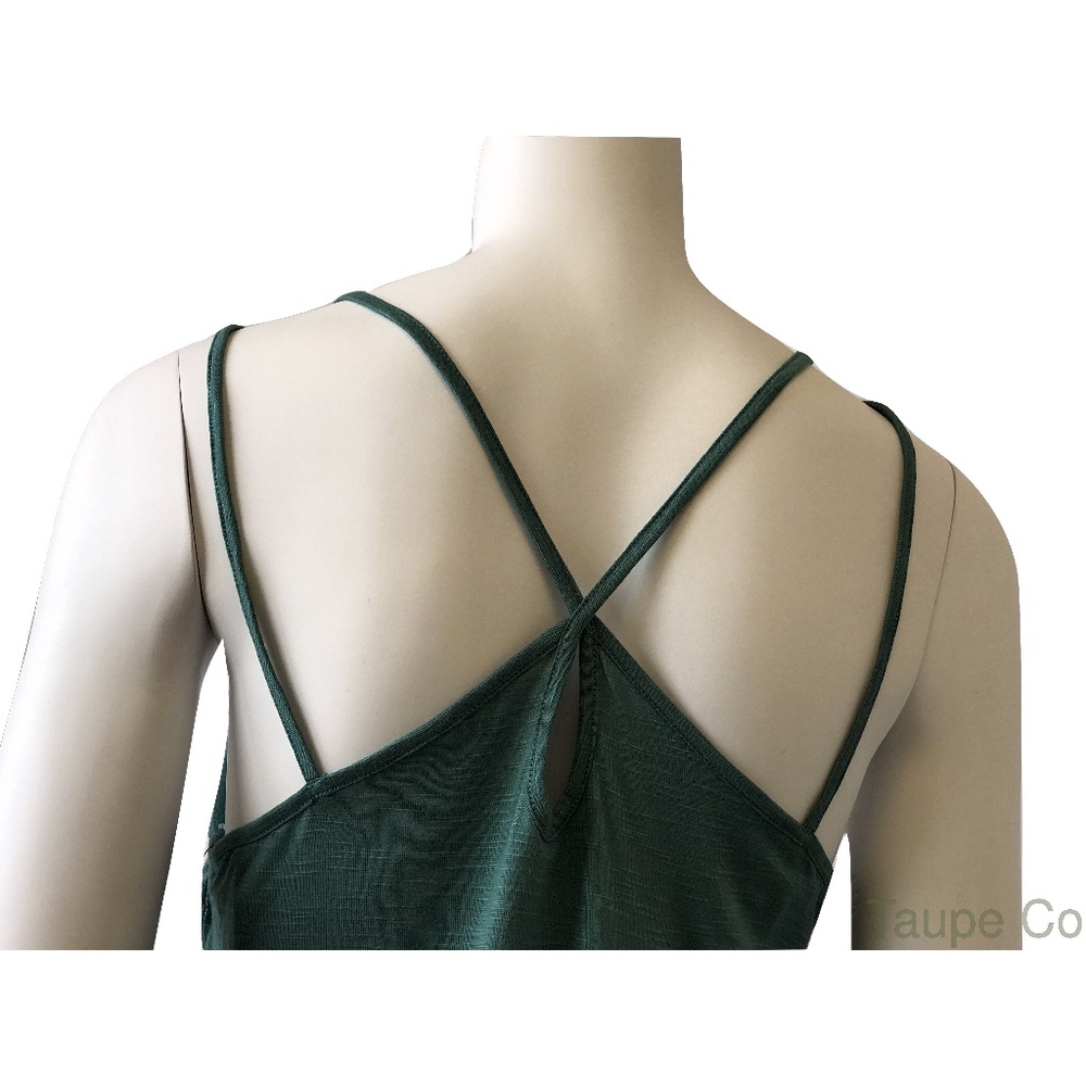 Tresics Strappy Lightweight Emerald Green Tank - Picture 5 of 7
